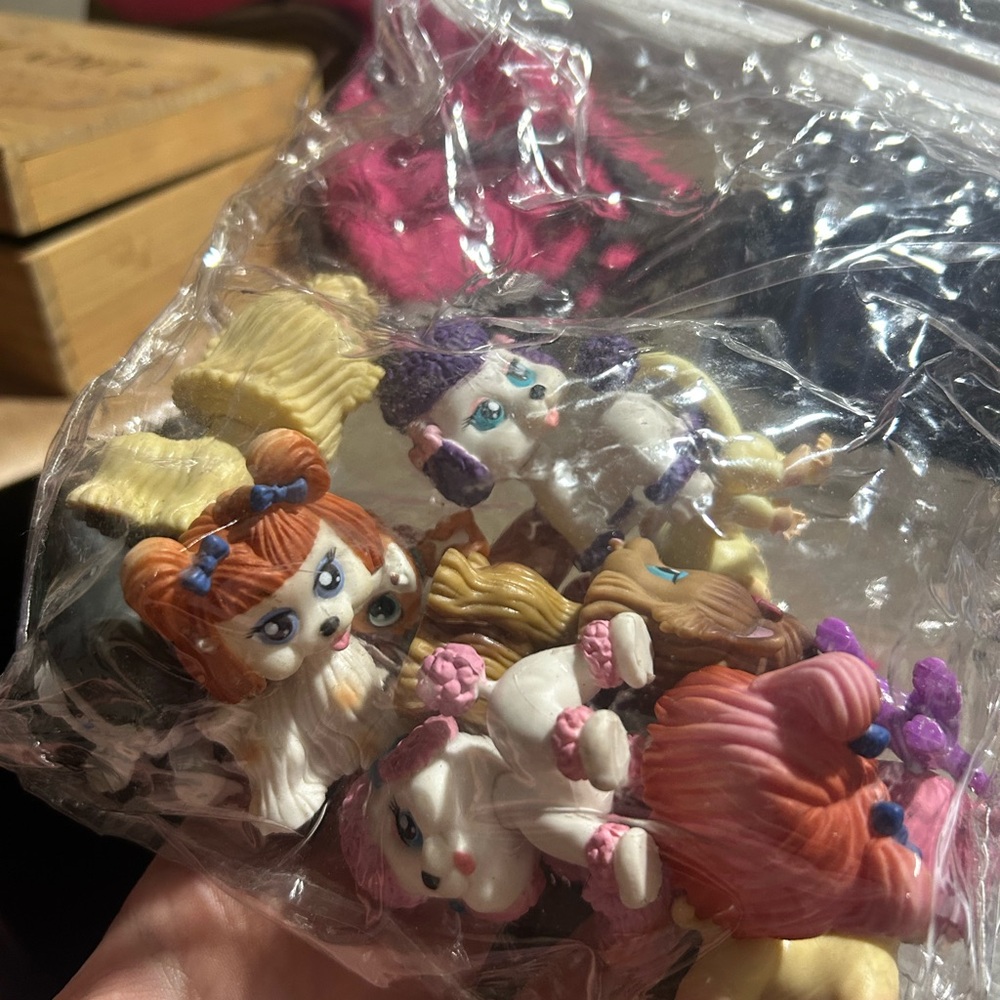 Cute Vintage Poodle Charm Lot - Assorted Pastel Colors